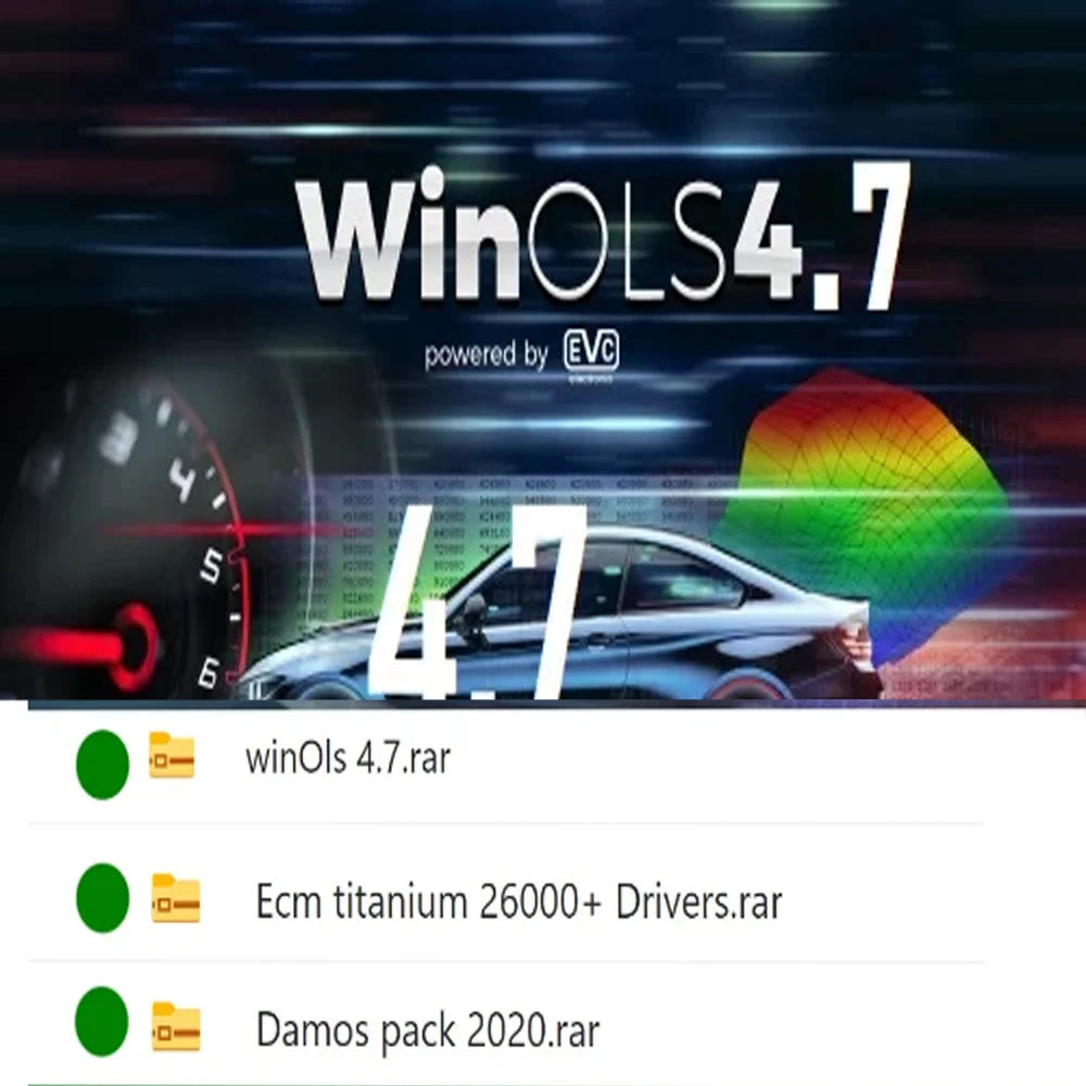 Folder view showing 108GB Damos tuning files and chip tuning maps archive