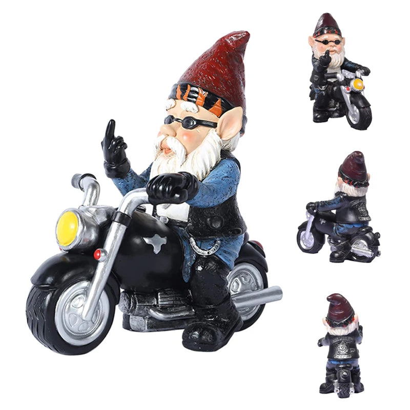 Motorcycle Riding Garden Gnome