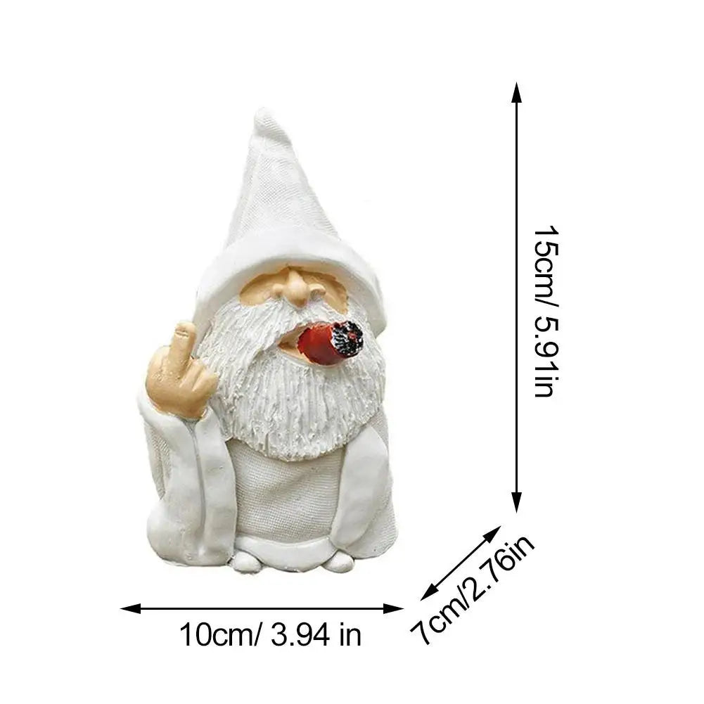 Smoking White Beard Old Gnome with an Attitude