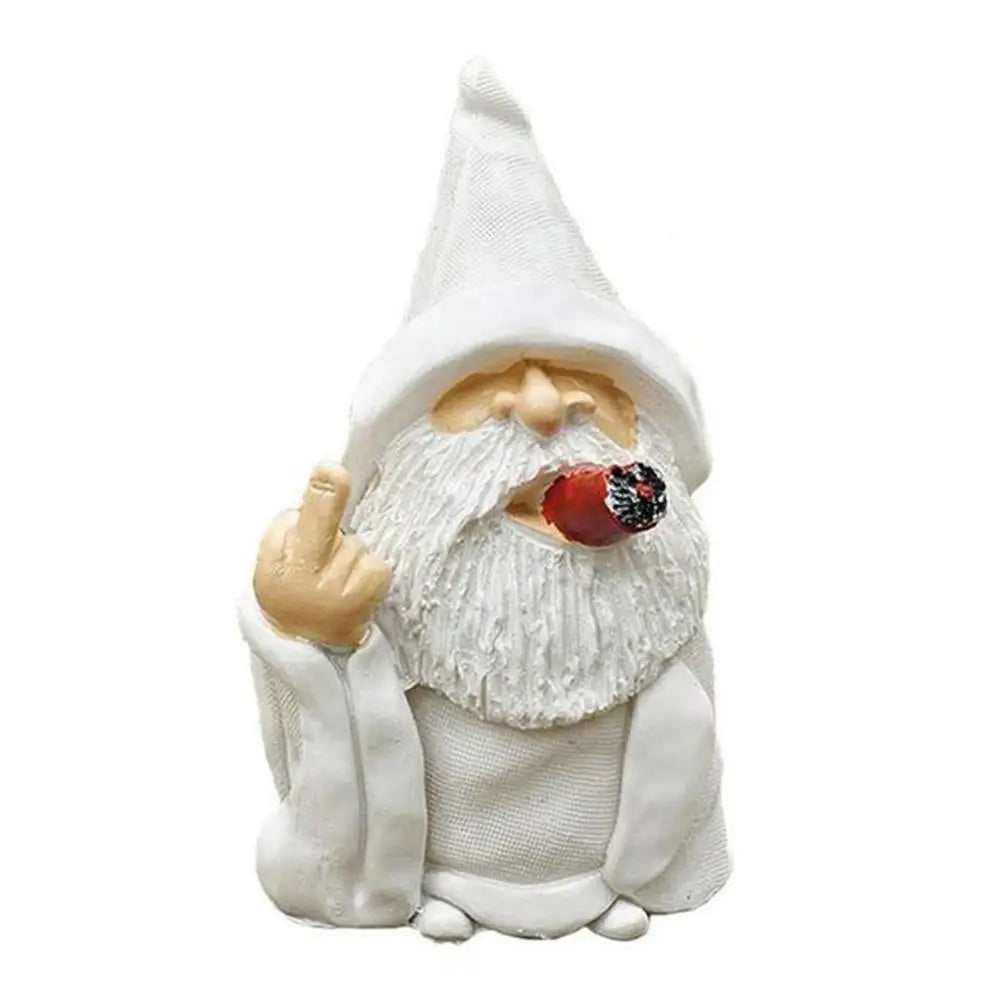 Smoking White Beard Old Gnome with an Attitude