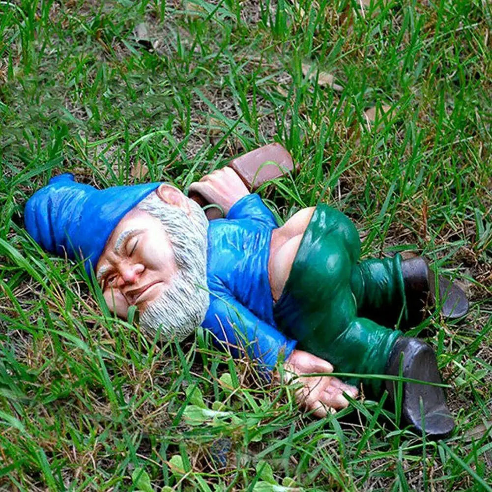 Drunk Dwarf Garden Gnome Statue