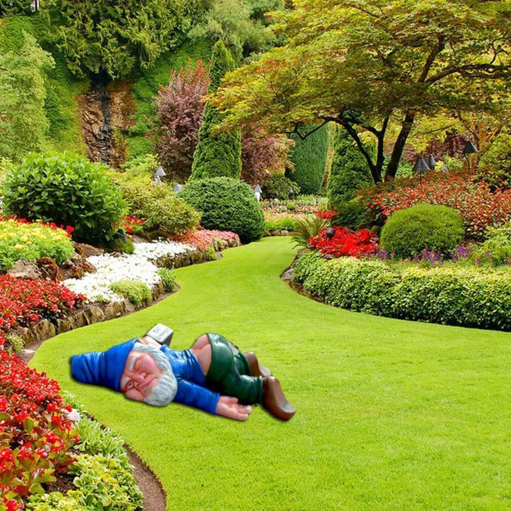 Drunk Dwarf Garden Gnome Statue