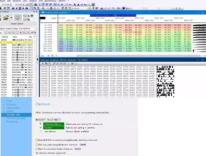 ECM Titanium 1.61 interface with IMMO Service Tool V1.2 dashboard