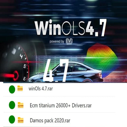 Folder view showing 108GB Damos tuning files and chip tuning maps archive