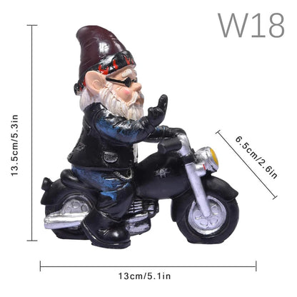 Motorcycle Riding Garden Gnome