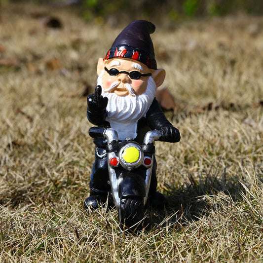 Motorcycle Riding Garden Gnome