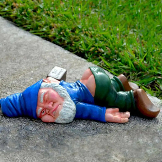 Drunk Dwarf Garden Gnome Statue
