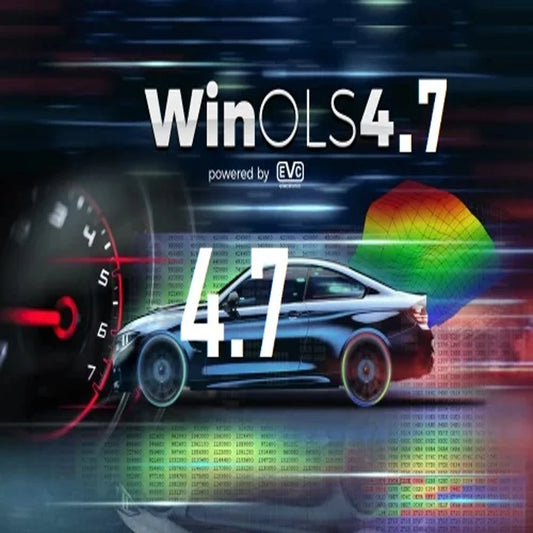 Screenshot of WinOLS 4.7 software with full activation and checksum plugins