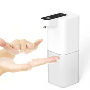 Automatic foam soap dispenser in white with infrared sensor and 400mL foam reservoir